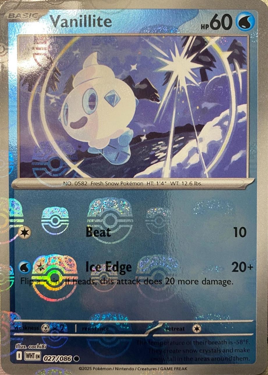 White Flare Vanillite [Master-Ball] Pokémon card